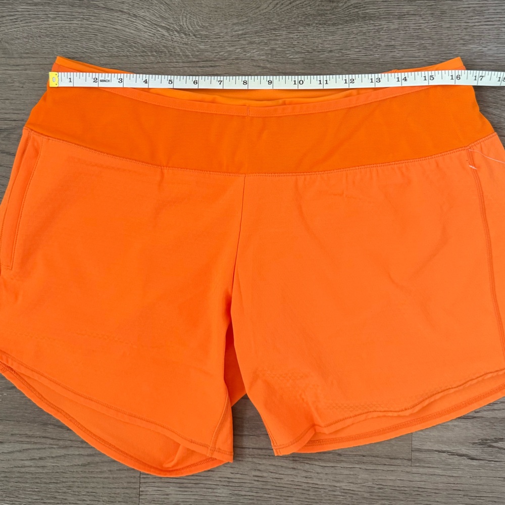 Oiselle Rogas Orange Athletic Shorts